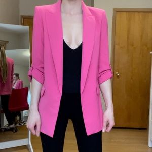 Pink Zara boyfriend blazer. NWT